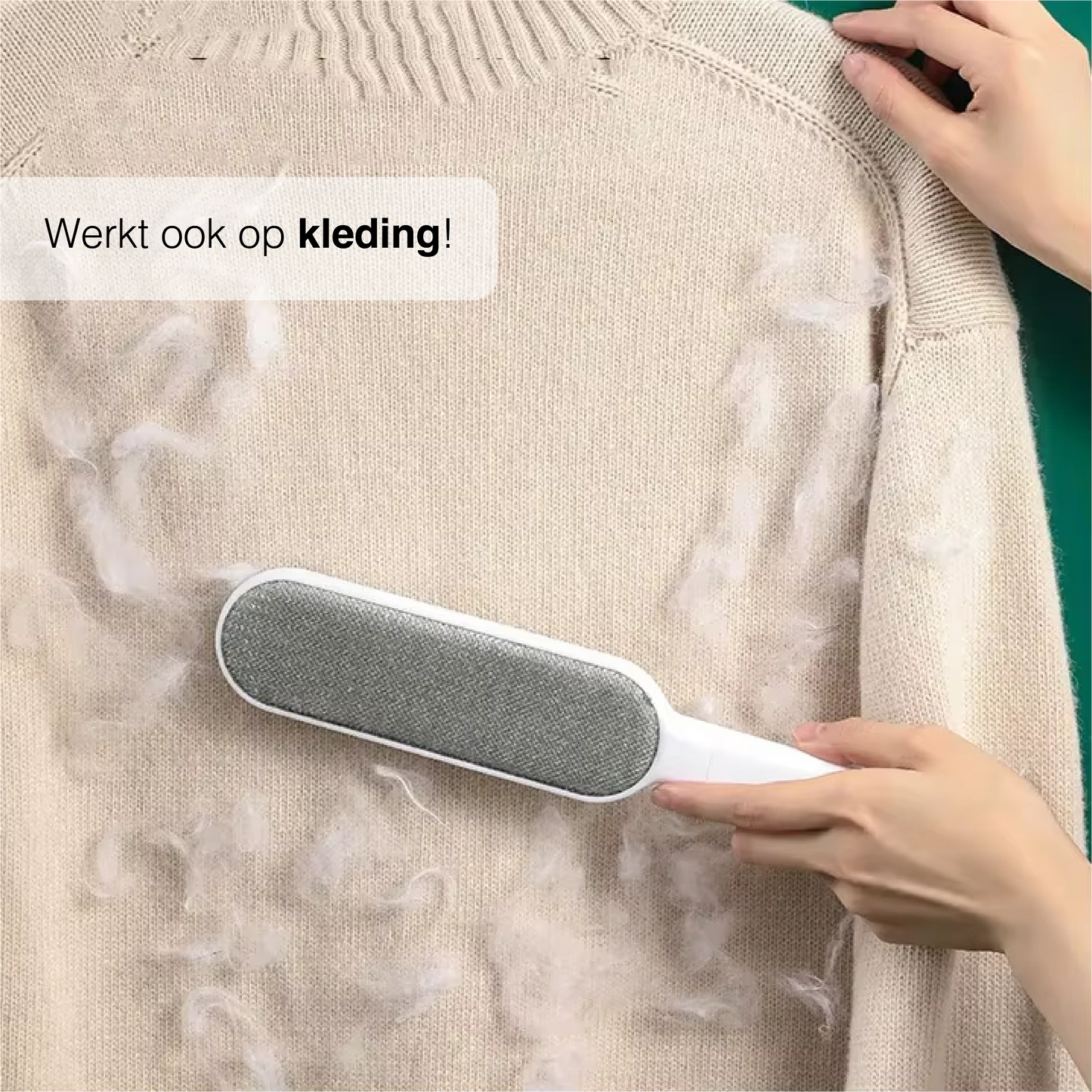 Pluizenverwijderaar & Kledingborstel - Blauw