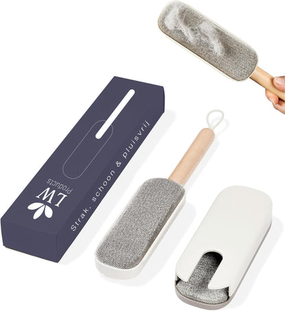 Pluizenverwijderaar - Met Houten Handvat - Grijs